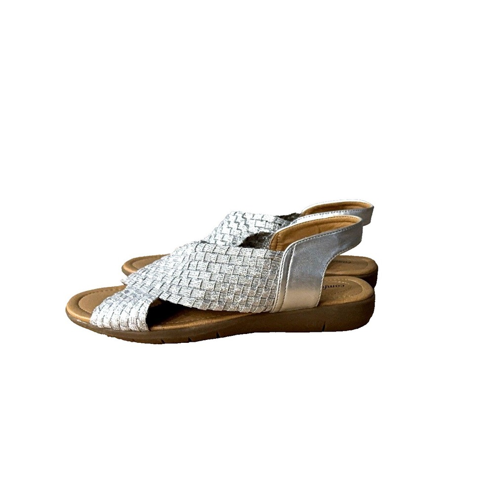 Comfortview size 7 strapy sandal celestia‎ sling sandal Silver